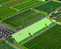UV-beständiger Sportplatz Outdoor-Rasen Qualitäts-Kunstrasen Grüner Teppich mit Kunstgras