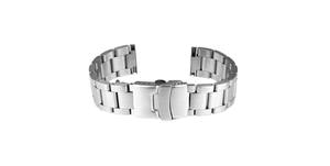 Bracelet de montre intelligent en acier inoxydable argenté de luxe GD003, souple, respirant, étanche, avec fermoir déployant réglable, unisexe, 18-24 cm - Product Image 4