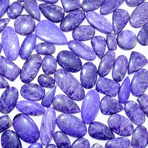 100% Charoite Natural piedra preciosa suelta al por mayor cabujón piedra preciosa suelta hermosa piedra preciosa suelta Natural para uso fabricación de joyas - Product Image 1