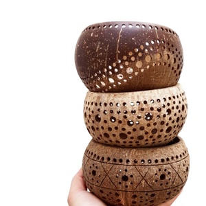 Fait à la main en 100% naturelle de noix de coco pour un thé, porte-bougie avec Logo Laser de haute qualité - Product Image 1