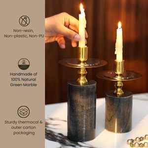 <b>Candle</b> Stand, Set of 2, <b>Taper</b> <b>Candle</b> <b>Holders</b> for Home Decor, Dining Table Decor, Round Pillar Candlestick <b>Holder</b>, - Product Image 2