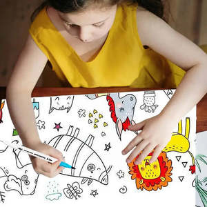Ensemble de rouleaux de dessin éducatifs pour enfants certifiés EN71, papier pour graffitis et peinture - Product Image 3