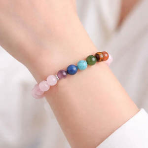 Pulsera de Cuarzo Rosa Natural Hecha a Mano de 8x15mm con Engaste de Bisel para Joyería de Moda, Ideal como Regalo de Cumpleaños - Product Image 2