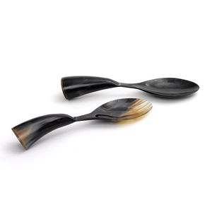 Couverts Naturels Style Animal Unique Poli Cuillère Corne de Buffle Naturelle Design Unique pour la Décoration de Table de Restaurant - Product Image 1