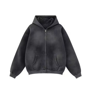 Sudadera con Capucha para Hombre, Estilo Casual, Lavado Ácido, Poliéster/Algodón, Invierno, Manga Larga, Impermeable y Transpirable - Product Image 2