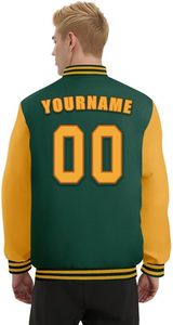 Chaqueta universitaria personalizada con nombre, número y logotipo del equipo bordado, diseño sublimado para mayor comodidad y estilo - Product Image 6