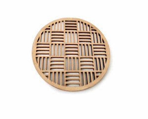 Posavasos grabado con corte láser, diseño personalizado, juegos de posavasos en color MDF Beechwood para decoración de Navidad, colgante - Product Image 2