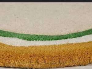 Tapis d'intérieur fait main 100% laine beige blanc avec bordure ondulée festonnée personnalisable pour chambre à coucher salle à manger salon Tapis à poils coupés à la main avec bordure ondulée - Product Image 3