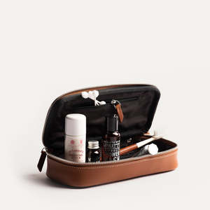 ชุดเครื่องสำอางหนังแท้ dopp กระเป๋าหนังของขวัญโมโนแกรมสำหรับผู้ชายกระเป๋าหนังซักของขวัญสำหรับแฟนหนุ่มกระเป๋าเครื่องแป้ง - Product Image 5