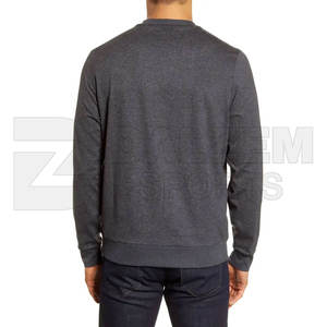 Venta caliente último diseño hombres pulóver sudaderas moda Casual 100% tela de algodón hecho hombres sudaderas para la venta - Product Image 2