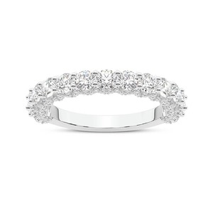 Bague Diamant Scintillant Maximal, Diamant de Laboratoire 1,50 Carats Total, Or Massif 14K, Couleur FG, Pureté VS, 107 Diamants pour une Éclatante Brillance - Product Image 1