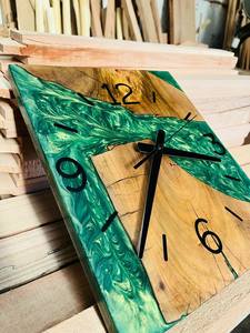 Handcrafted Epoxy Resin Quartz Needle Display <b>Modern</b> Decorative <b>Wall</b> <b>Clock</b> for Interior Decoration - Product Image 6