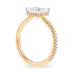 Nueva llegada Anillo DE BODA Vintage para mujer Exclusivo oro rosa Marquesa Corte Moissanite Solitaire Jewelry Cantidad al por mayor - Product Image 2