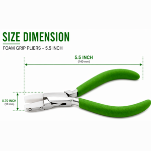 Alicates Profesionales de Nylon con Punta Plana para Joyería, Herramienta para Trabajar con Alambre sin Rayones, Alicates Ergonómicos con Empuñadura Verde - Product Image 4