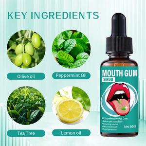 60ML Label pribadi kualitas tinggi tahan lama gusi Oral Cleansing Perawatan permen karet bantuan tetes mulut Serum gusi organik - Product Image 4