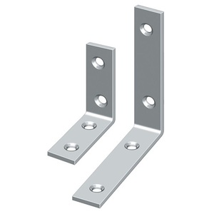 HOHAGE Équerre étroite pour modélisme en acier chromé bleu, lot de 50 - 40 mm de longueur, 10 mm de largeur, 1,8 mm d'épaisseur - Product Image 1