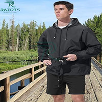 Chaqueta Softshell con Capucha Razorts International, Talla Grande, Impermeable, Cortavientos, con Cierre, para Viajes de Invierno, Transpirable y de Secado Rápido