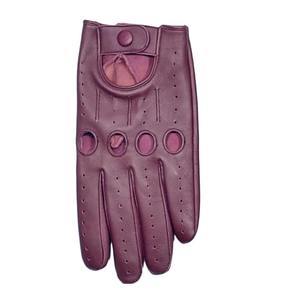 Guantes resistentes de cuero de grano de vaca para conductor y motorista Guantes cómodos de material duradero para conductor Guantes de cuero sintético Unisex - Product Image 2