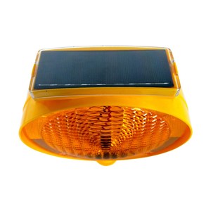 Solar Yellow Round Flasher Traffic Warning <b>Light</b> Set Aluminium Delineator <b>Post</b> with HDPE and Plastic Material - Product Image 5