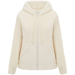 Personnalisable 300 GSM Sherpa Fleece Zip Long Front Hoodie Plus Size Relaxed Fit Oversized Warm Poches Winter Standout 3D - Product Image 6