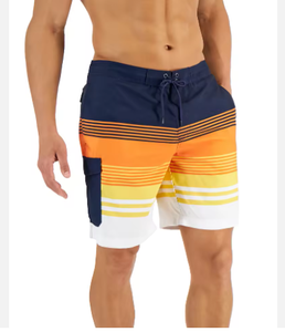 Custom Printed Summer Stripe Beach Shorts for <b>Men</b> Knitted Board Short Swim <b>Trunks</b> Casual Style Hot Short - Product Image 1