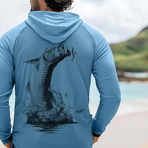 Concevez votre propre maillot de pêche au bar de tournoi avec impression par sublimation manches longues UPF 50 ensembles adultes respirants grande taille - Product Image 3