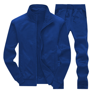 Men's Winter Fleece Hoodie <b>Jogger</b> Set Zipper Tracksuit with DTF DTG Screen and Digital Printing Sublimation in Solid Color - Product Image 6