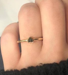 Heart Shape Trendy Minimalist Engagement <b>Band</b> Solid 925 Sterling <b>Silver</b> 18k Gold Plated Women's <b>Wedding</b> Party Anniversary - Product Image 2