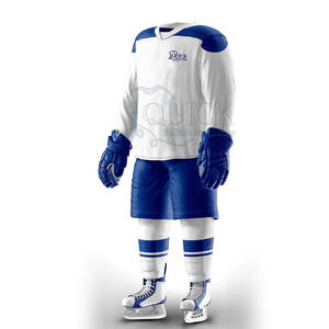 Marque privée Ensembles d'uniformes de hockey sur glace en polyester 100%-Conception sans couture respirante écologique Logo de couleurs personnalisées léger - Product Image 4