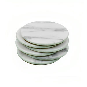 Sous-verres extra épais Sous-verres ronds en marbre Sous-verres durables et solides en pierre organique pour boissons Tapis ou coussin de cuisine - Product Image 3