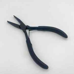 Alicates para extensiones de cabello de nariz plana con logotipo personalizado, herramientas de extensión de cabello de prensa de microcuentas multifuncionales de acero inoxidable mate negro - Product Image 3