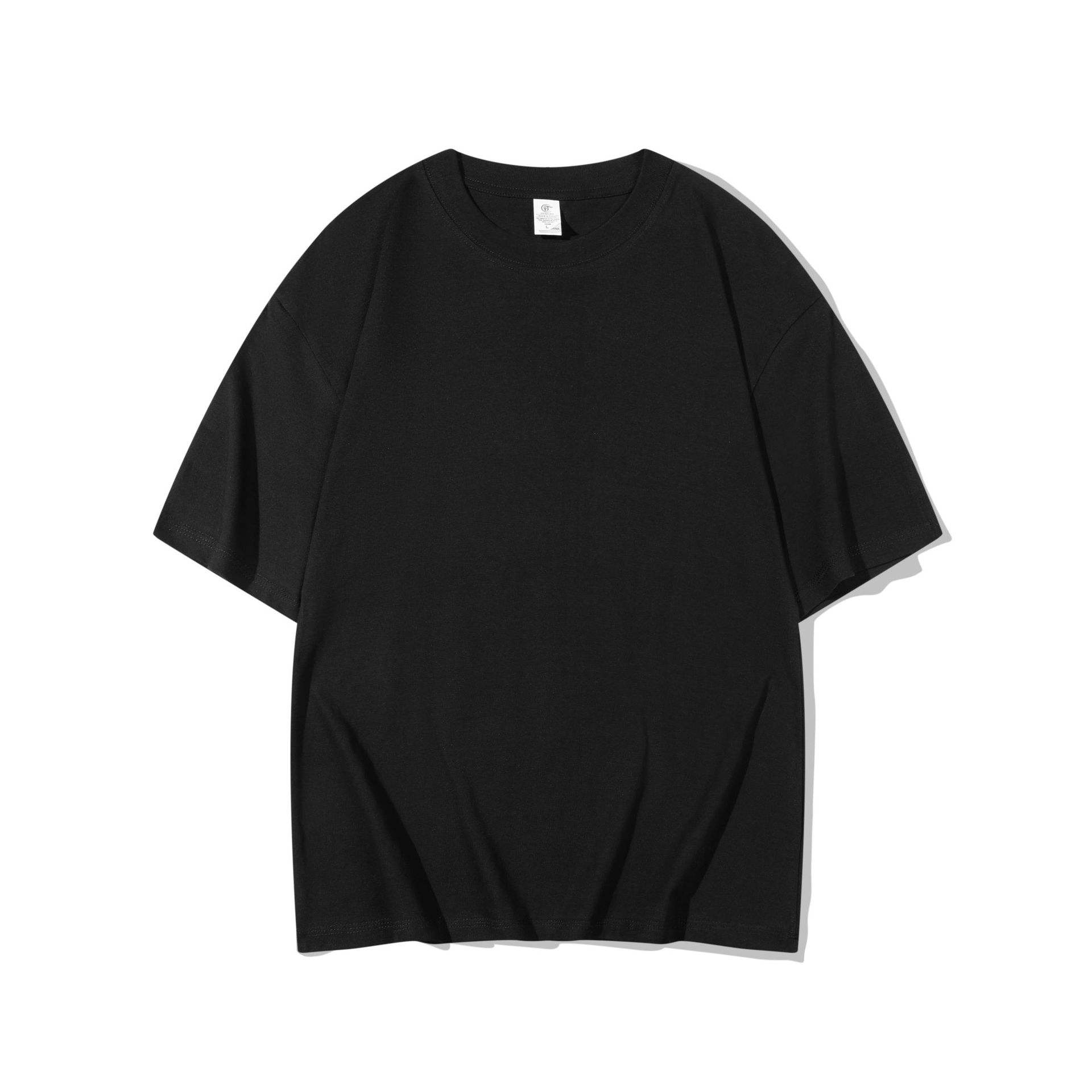 Drop Shoulders - 230g Short Sleeves - Black