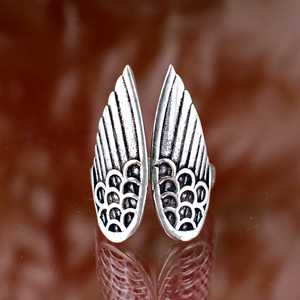 Fashion Hot Feather Wing <b>Couple</b> Brass <b>Ring</b> Vintage Silver Plated <b>Ring</b> Hip hop Opening Angel Wing <b>Rings</b> Wholesale <b>Ring</b> For Women - Product Image 5