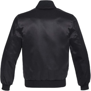 Chaquetas Varsity de Seda Satinada de Alta Calidad para Hombre, Bordado Personalizado, Botones Rojos, Resistentes al Viento, Transpirables, para Invierno y Actividades al Aire Libre - Product Image 4