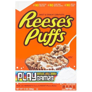 Barres de céréales Reese's Puffs saveur beurre de cacahuète et cacao 120 g REESE'S Big Cup avec céréales Reese's Puffs chocolat au lait cacahuète - Product Image 1