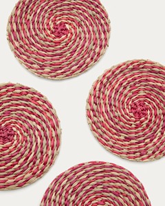 Juego de 4 posavasos de algas marinas rojas Productos ecológicos Hecho en Vietnam Decoración de mesa al por mayor - Product Image 3