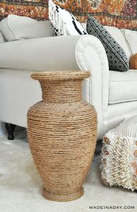 Cesta de algas marinas interior tejida a mano con asa de hierro Cesta de lavandería grande Maceta Macetas Cesta Material de hierba marina - Product Image 6