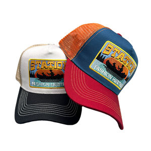 CustomTrucker Caps Parche bordado de 2 tonos Logo Curved Brim Deportes al aire libre Mercancía Publicidad Venta al por mayor ODM Injae Vina Sombreros - Product Image 2