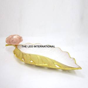 Acier inoxydable et laiton métal forme ronde brillant polissage puce et trempette luxe fantaisie style maison accent décoratif puce et trempette - Product Image 3