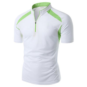 Custom Breathable Gym <b>Yoga</b> Fitness Polo Short Sleeve Quarter Zipper Women T-Shirts Color <b>Block</b> Polo Sports Polo Shirt - Product Image 4