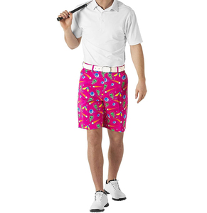 กางเกงขาสั้นกอล์ฟผู้ชายคุณภาพสูง เอวยางยืด ออกกำลังกาย ลำลอง วิ่ง ผ้าเนื้อดี เทคโนโลยีซับลิเมชั่น บริการ OEM - Product Image 3