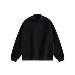 Oversized Mockneck Fleece Sweatshirt Women Cozy Soft Loose Fit Comfy Pullover Casual Minimal Korean Streetwear <b>Top</b> - Product Image 6
