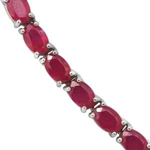 Collier tennis en rubis, argent sterling 925, collier tennis en rubis, collier ovale en rubis, collier pierre de naissance, cadeau pour elle - Product Image 4