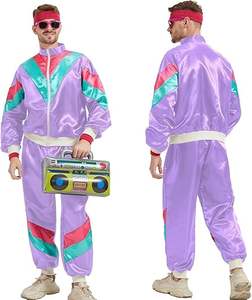 80s <b>90s</b> <b>Tracksuit</b> for Men Women Retro Hip Hop Outfit Track Suit Windbreaker Set for Couples Costume - Product Image 5