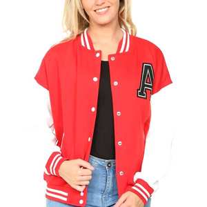 Veste universitaire pour femmes Manteau de baseball surdimensionné à la mode Vêtements d'extérieur décontractés de style universitaire avec logo personnalisé pour la vente en gros - Product Image 5