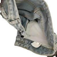 Jean cargo en denim taille haute pour femme, grande taille, jambe large, avec élasthanne, respirant, écologique, imperméable, avec poches