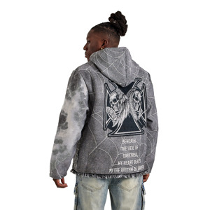 Sudadera con Capucha Estampada para Hombre al por Mayor, 100% Algodón, Tejido de Felpa, Gruesa, Antiencogimiento, Transpirable - Product Image 3