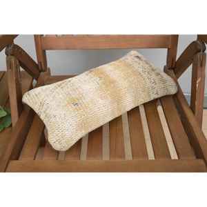 Almohada de lana Kilim Beige de 8x16 pulgadas, almohada de lujo con acento con patrón Floral Vintage, técnica tejida, portátil para ropa de cama de sofá - Product Image 5