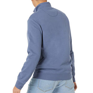Oem Odm Custom Pullover 100% Cotton Sweatshirt Cotton Blended For <b>Men</b> 1/4 <b>Quarter</b> Half <b>Zip</b> Embroidered Loose Winter Sweatshirt - Product Image 3
