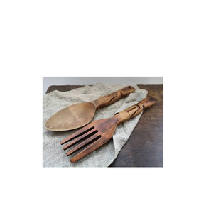 Juego de cuchara y tenedor de madera de Mango pulido personalizado, conjunto de cubiertos de madera, fabricante, venta al por mayor, exportador - Product Image 1